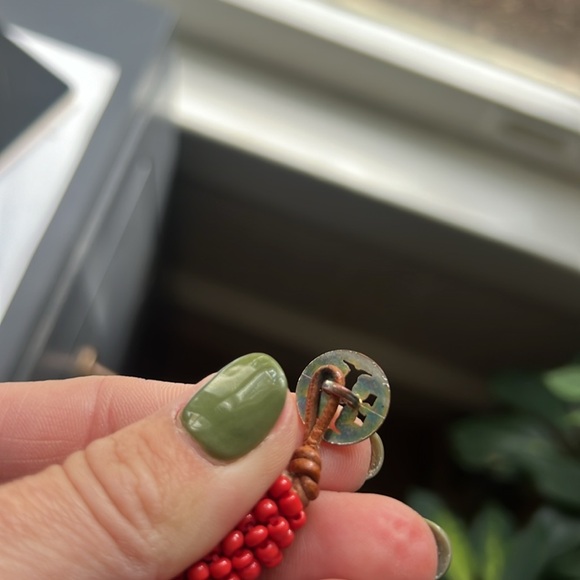 Red Tory Burch Bead Bracelet - Picture 4 of 6